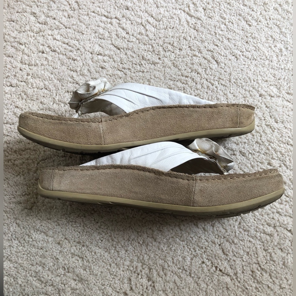 EARTH ORIGINS, “Rose White” slide-on sandals “burn more calories w/every step” - Picture 8 of 12